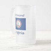Virginia Flag Karte Stadt Tasse (Vorderseite Links)