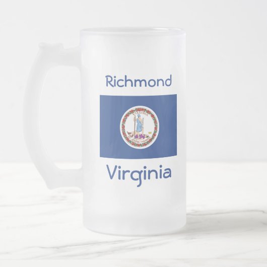 Virginia Flag Karte Stadt Tasse (Links)