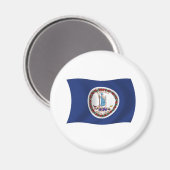 Virginia Flag Magnet (Vorderseite/Rückseite)