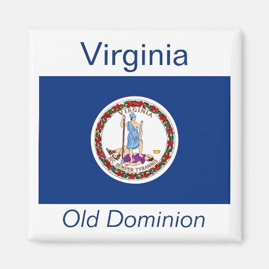 Virginia Flag Magnet (Vorne)