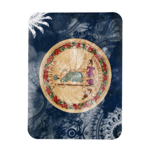 Virginia Flag Magnet (Vertikal)