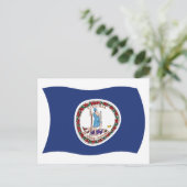Virginia Flag Postkarte (Stehend Vorderseite)