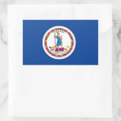 Virginia Flag Rechteckiger Aufkleber (Tasche)