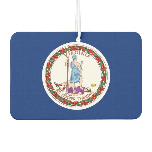 Virginia-Flagge Autolufterfrischer (Vorderseite)