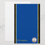 Virginia-Flagge Briefpapier (Vorne/Hinten)