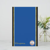Virginia-Flagge Briefpapier (Stehend Vorderseite)