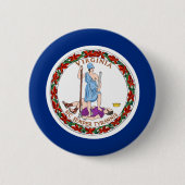 Virginia-Flagge Button (Vorderseite)