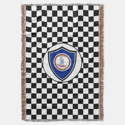 Virginia-Flagge Decke (Vorderseite Vertikal)