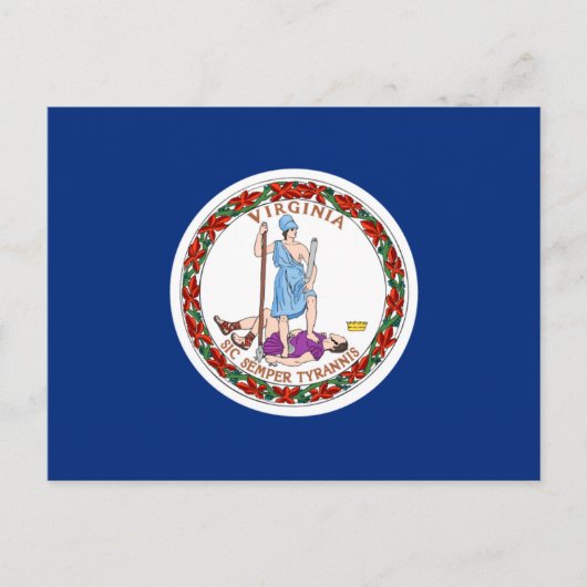 Virginia-Flagge, Flagge Postkarte (Vorderseite)