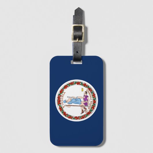 Virginia-Flagge Gepäckanhänger (Vorderseite Vertikal)