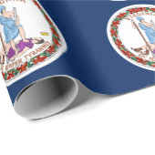 Virginia-Flagge Geschenkpapier (Rolleneckpunkt)