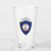 Virginia-Flagge Glas (Rückseite)