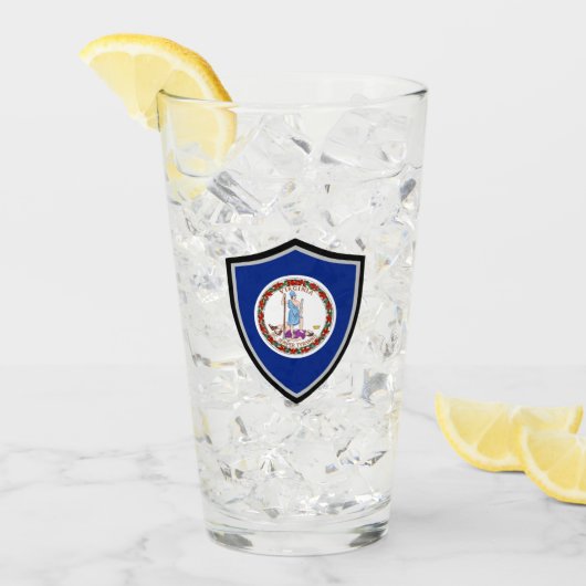 Virginia-Flagge Glas (Vorderseite Ice)