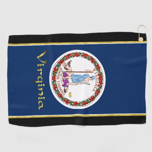 Virginia-Flagge Golfhandtuch (Horizontal)