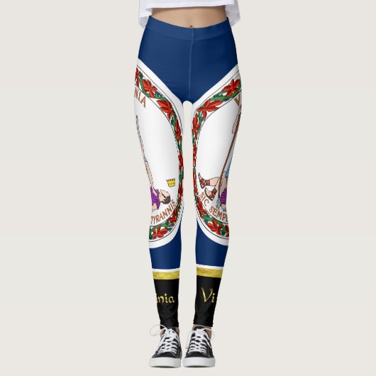 Virginia-Flagge Leggings (Vorderseite)