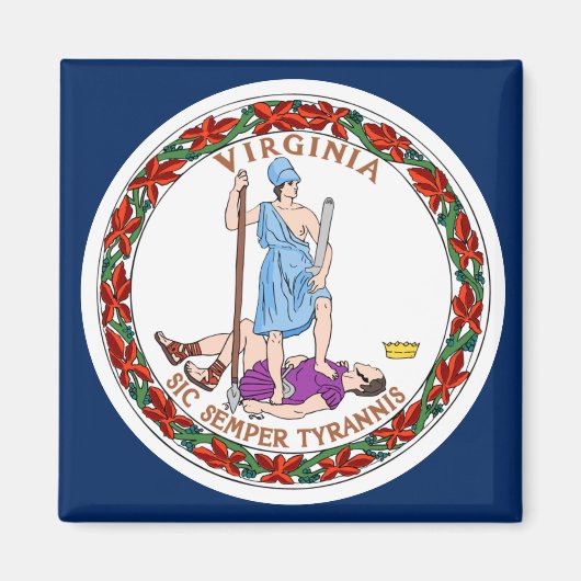 Virginia-Flagge Magnet (Vorne)