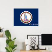 Virginia-Flagge Poster (Heimbüro)