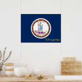 Virginia-Flagge Poster (Küche)