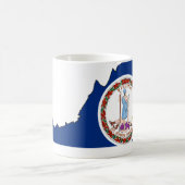 Virginia-Flaggen-Karte Kaffeetasse (Mittel)