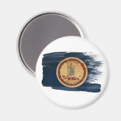 Virginia Flaggenmagnete Magnet (Vorderseite/Rückseite)