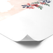 Virginia Floral Watercolor Staat Poster (Ecke)