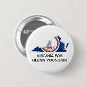 Virginia für GLENN YOUNGKIN GOVERNOR Button (Vorne & Hinten)