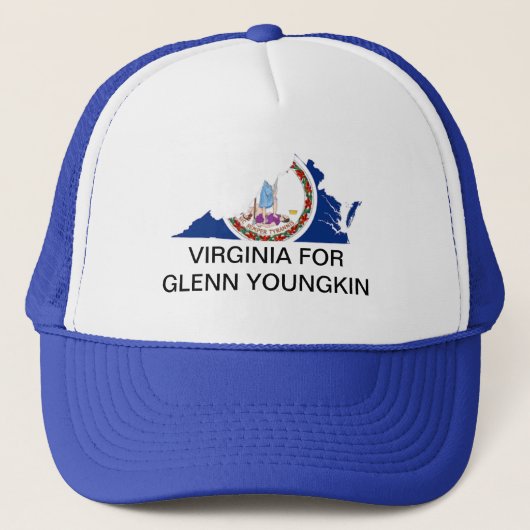 Virginia für GLENN YOUNGKIN GOVERNOR Trucker Hat Truckerkappe (Vorderseite)