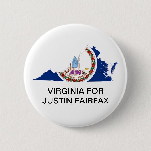 Virginia für JUSTIN FAIRFAX GOVERNOR Button (Vorderseite)