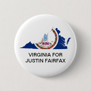 Virginia für JUSTIN FAIRFAX GOVERNOR Button