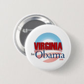 VIRGINIA für Obama Button (Vorne & Hinten)