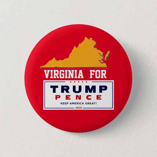 Virginia für Trump Pence 2020 Button (Vorderseite)