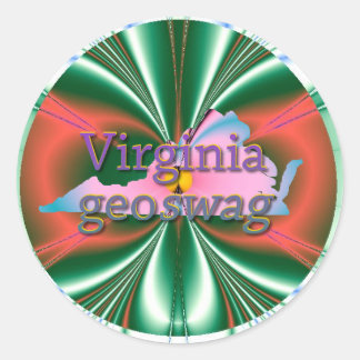 Virginia Geocaching versorgt Stickers Geoswag
