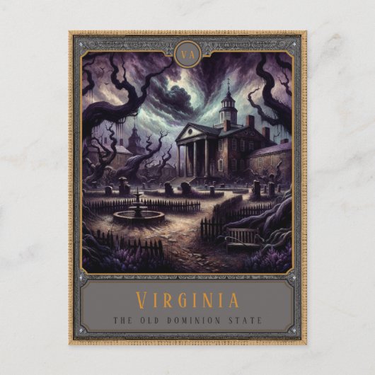 Virginia | Gothic Art Postkarte (Vorderseite)