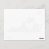 Virginia Gray Staat Map Form mit Herz Cutout Postkarte (Rückseite)