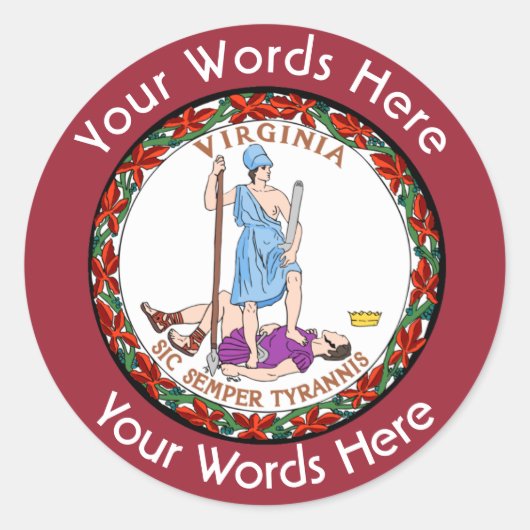 Virginia Great Siegel Custom Sticker (Vorderseite)