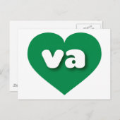 Virginia green heart - I Liebe Postkarte (Vorne/Hinten)