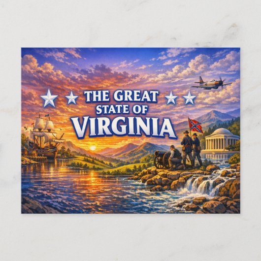 Virginia Grußkarte  Postkarte (Vorderseite)
