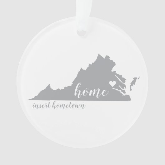 Virginia Heimat Personalisiertes Ornament (Vorderseite)