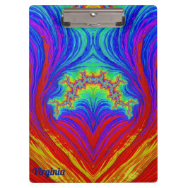 VIRGINIA ~ Helles, mehrfarbiges Design Original Klemmbrett