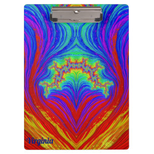 VIRGINIA ~ Helles, mehrfarbiges Design Original Klemmbrett