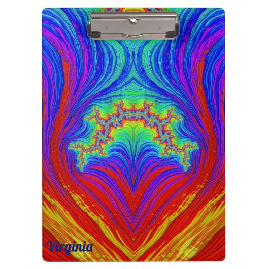 VIRGINIA ~ Helles, mehrfarbiges Design Original Klemmbrett (Vorderseite)