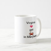 Virginia-Herzen erhalten Krabben in MD Kaffeetasse (VorderseiteRechts)
