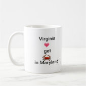 Virginia-Herzen erhalten Krabben in MD Kaffeetasse (Links)