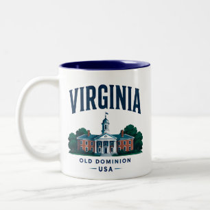 Virginia Historische Landschaftsreise Zweifarbige Tasse