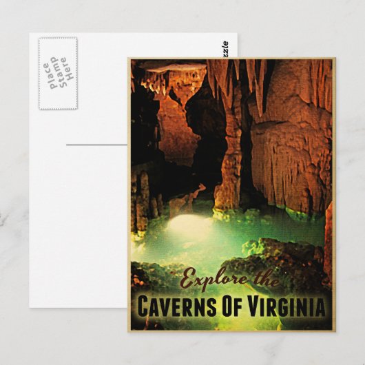 Virginia Höhlen Postkarte (Vorne/Hinten)