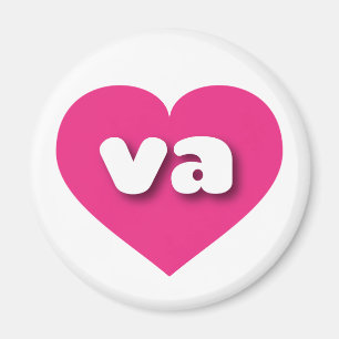 Virginia Hot Pink heart - I Liebe Magnet