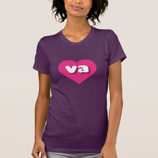 Virginia Hot Pink heart - I Liebe T-Shirt (Vorderseite)