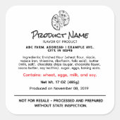 Virginia-Hütte Quadratischer Aufkleber (Vorderseite)