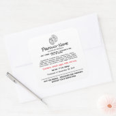 Virginia-Hütte Quadratischer Aufkleber (Umschlag)