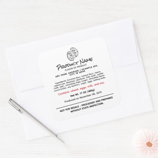 Virginia-Hütte Quadratischer Aufkleber (Umschlag)